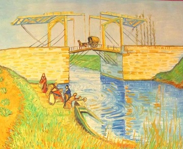 Mostek Langlois kopia olejna wg Van Gogh 73 92