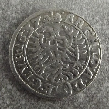 3 krajcary Mon. Habsburgów Ferdynand II 1637 RRR