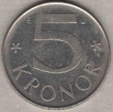 Szwecja 5 koron kronor 1984, 28,5 mm