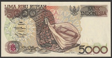 Indonezja 5000 rupiah 1992 - stan bankowy UNC