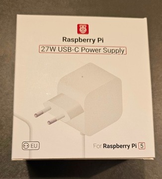 Oryginalny zasilacz do Raspberry Pi RPI 5 27Wat, USB-C, nówka nieużywana