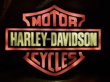 Harley Davidson logo ramka lampka