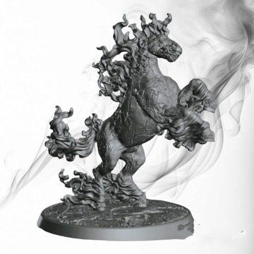 Figurka druk 3D żywica " Nightmare Horse " - 80 mm