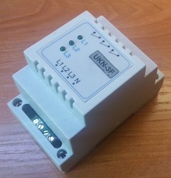 Przekaźnik kontroli napięcia UKN-3F, 3 x 230V AC 