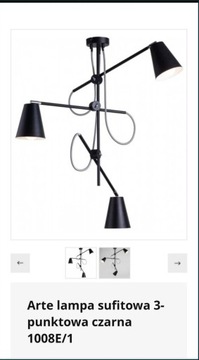 Lampa loft, sufitowa, ruchome ramiona i klosze