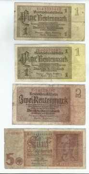 Banknoty Nemcy 4 szt.