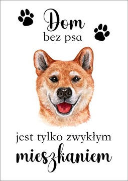 Plakat Dom bez psa jest tylko zwykłym mieszkaniem