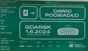 Bilet na koncert Dawida Podsiadły w Gdańsku - 1 czerwca