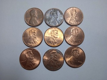 IX/9 USA 1 CENT 2022,21,20,18,17,08,05,1993,79