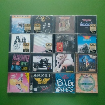 ZESTAW - Aerosmith - 19 CD, 5 kaset, 2 książki