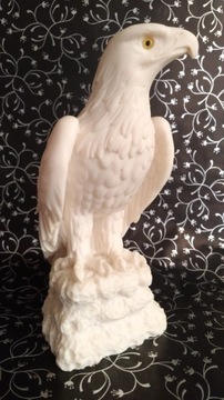 Rzeźba Alabaster Piękna Duża Figurka Orła 23cm Wwa
