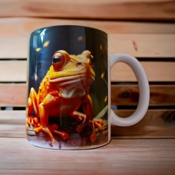 Ceramiczny kubek z żabami