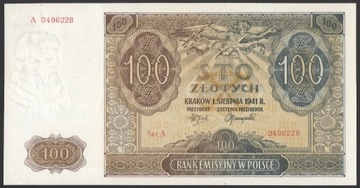 100 Złotych 1941 0496228