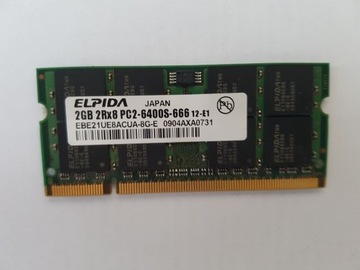 Pamięć 2GB DDR2 800MHz 2Rx8 PC2-6400S-666-12-E1