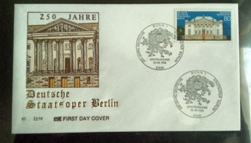 FDC Niemcy 1992 Opera Narodowa Berlin 