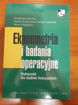 Ekonometria i badania operacyjne Podręcznik PWN