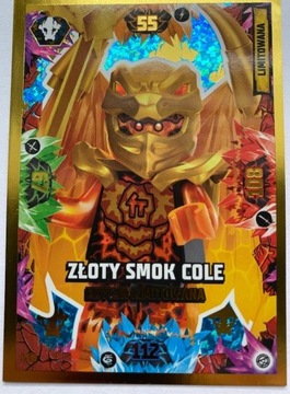 Karta limitowana Ninjago 8 - LE8 Złoty Smok Cole