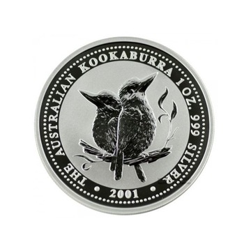 Srebrna moneta kolekcjonerska KOOKABURRA 2001r.