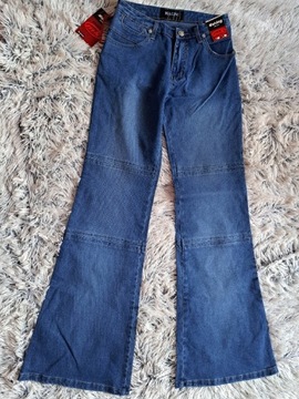 Nowe spodnie jeans dzwony 26/32 Xxs/xs 32/34 makin