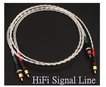 Kable RCA SILVER ' 2x30cm Sygnałowe SREBRO Hi End