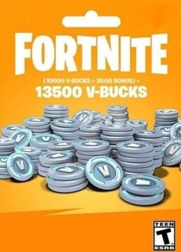 Fortnite 10000+3500bonus V-BUCKS TANIO KOD Vdolce