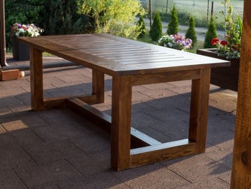 Solidny stół ogrodowy 200 x 100 cm