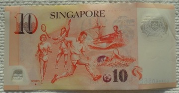 Singapur $ 10 dolarów dollars 2009 Sport