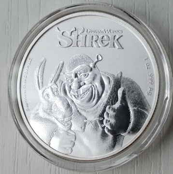 Shrek 2021 srebro 31,1 g próba 999,9