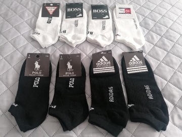 Skarpetki Adidas, Boss, Polo, nowe białe i czarne