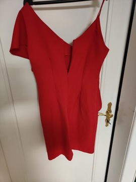Sukienka czerwona koktajlowa