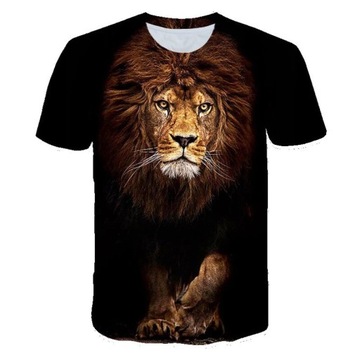 Koszulka t-shirt chłopięcy 156cm 150cm lew 3D 