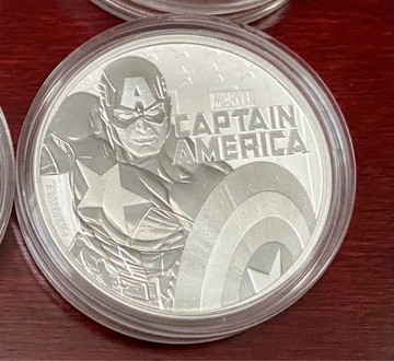 Moneta Marvel Captain America 2019 1oz Ag