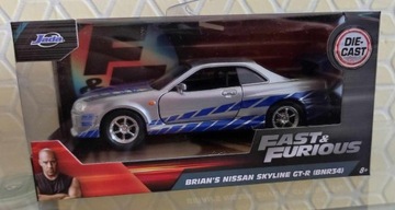 Jada - Nissan Skyline GT-R (BNR34), Fast & Furious, Szybcy i Wściekli