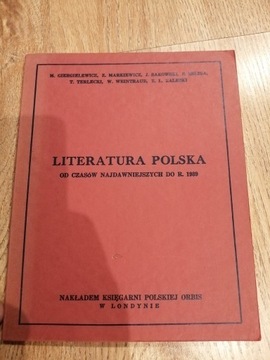 POLSKA LITERATURA OD CZASOW NAJDAWN.. do r. 1939