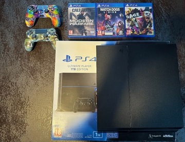 PS4, 2 kontrolery i 3 gry