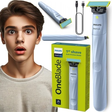 GOLARKA PHILIPS ONEBLADE FIRST SHAVE QP1324/20 WODOODPORNA MASZYNKA TRYMER