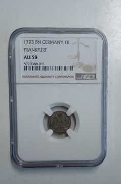 1 KRAJCAR 1773 B.N. NGC AU58 PIĘKNY