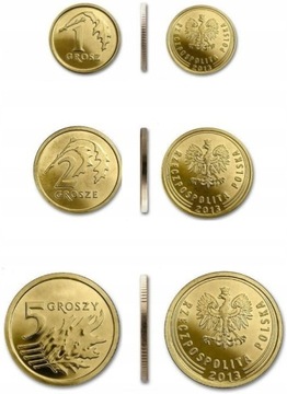 1, 2 ,5 gr. Royal Mint 2013 najrzadszy zestaw men.