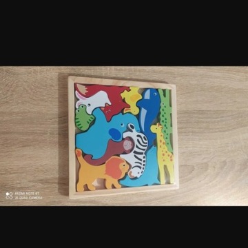 Drewniana układanka tetris Montessori puzzle 3D