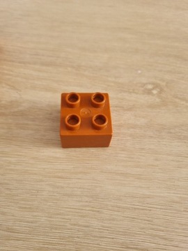 Lego duplo klocek 2x2 brązowy