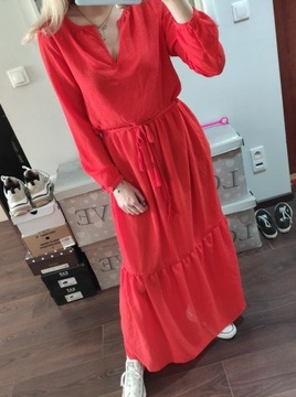 Czerwona maxi sukienka Saint Tropez XS
