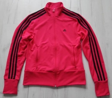 Różowa damska bluza Adidas zip rozmiar L neon pink