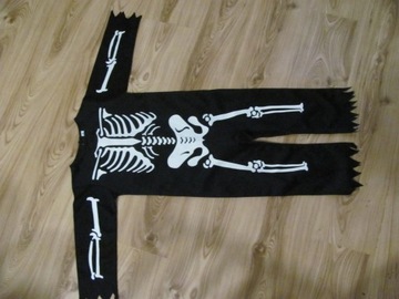 kostium kombinezon szkielet halloween 5-6 lat