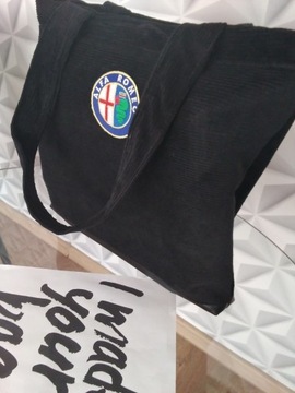 Torba shopper z logo Alfa Romeo  , naszywka haft 