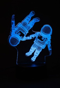 Lampka LED astronauci wielokolorowa