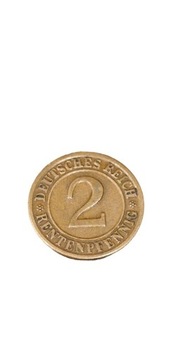 2 Reich Rentenpfennig 1924 r. D  