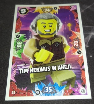 Karta Lego Ninjago nr35 S8 TIM NERWUS W AKCJI 2023