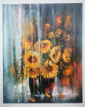 Słoneczniki - Obraz olejny na płótnie - Samborski