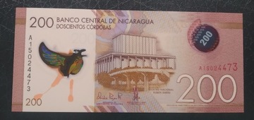Nikaragua 200 cordobas 2014 UNC 