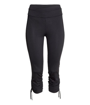 Czarne legginsy spodnie H&M xs 34 sport fitness